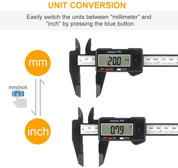 Caliper para Medir de Fibra de Carbón