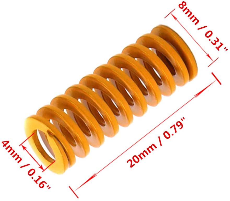 Muelles para Impresora 3D (Amarillos)